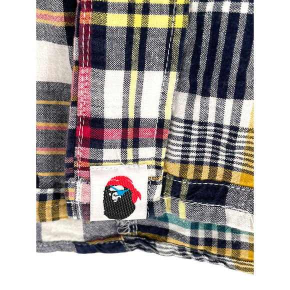 A BATHING APE PIRATE STORE PLAID BUTTON DOWN SHIRT - Picture 7 of 9